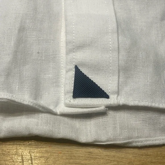 UNTUCKit 100% Linen Crisp White Casual Button Down Shirt Size Small Slim Fit - Picture 4 of 16